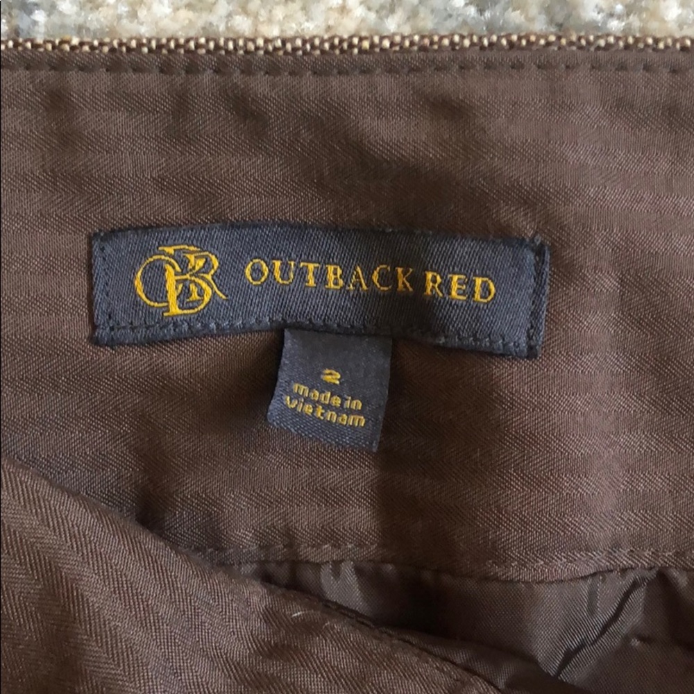 Outback Red brown tweed skirt size 2 - Picture 4 of 5
